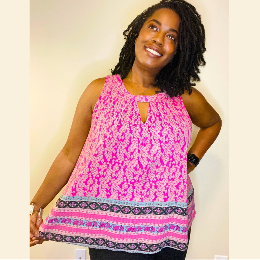 Flattering Plus Size Xhilaration a-line Summer Top